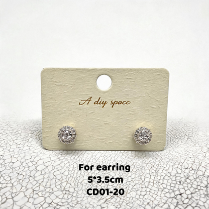 500pcs Eco Matte Jewelry Display Cards, Plant Fiber Paper, Custom Logo Packaging