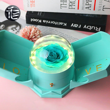 Ring Box for Proposal – Velvet Lined Wedding Ring Holder, Small Luxury Gift Box for Engagement,jewelry box