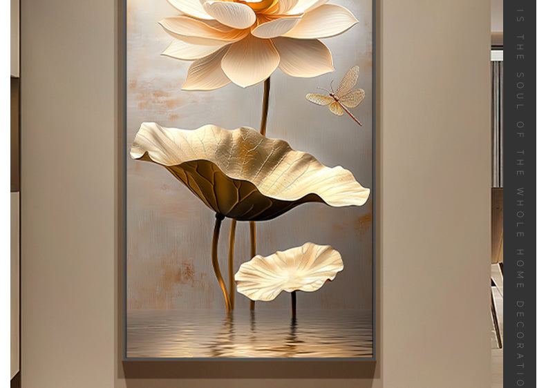 Modern light luxury porch decorative painting relief three-dimensional corridor corridor hanging painting 2025 new flower wall painting