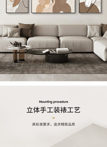 Elephant modern simple living room decorative painting advanced sense sofa background wall hanging painting abstract black and white triptych wall painting