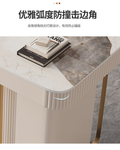 Italian desk Light luxury modern designer home rock board desk High-end study desktop computer desk study desk