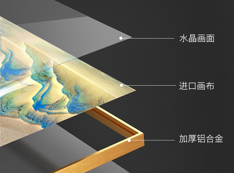 Li Li Jiangshan picture living room decorative painting New Chinese landscape painting atmospheric banner backing mountain picture sofa background wall hanging painting