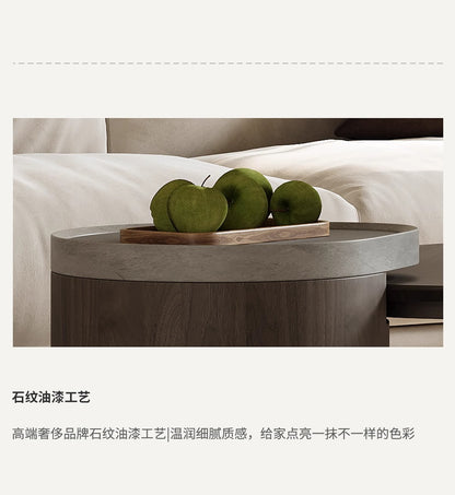 Designer shaped black walnut veneer tea table small apartment living room modern advanced sense wabi Sabi wind creative tea table