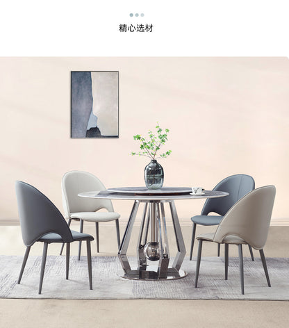 Light luxury dining chair with armrests Italian minimalist tea chair