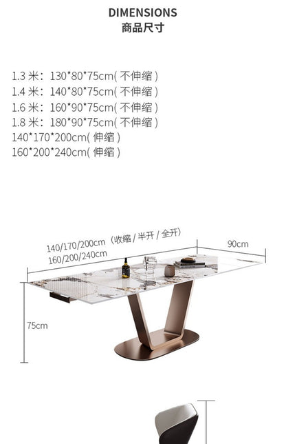 Modern simple retractable folding dinner table