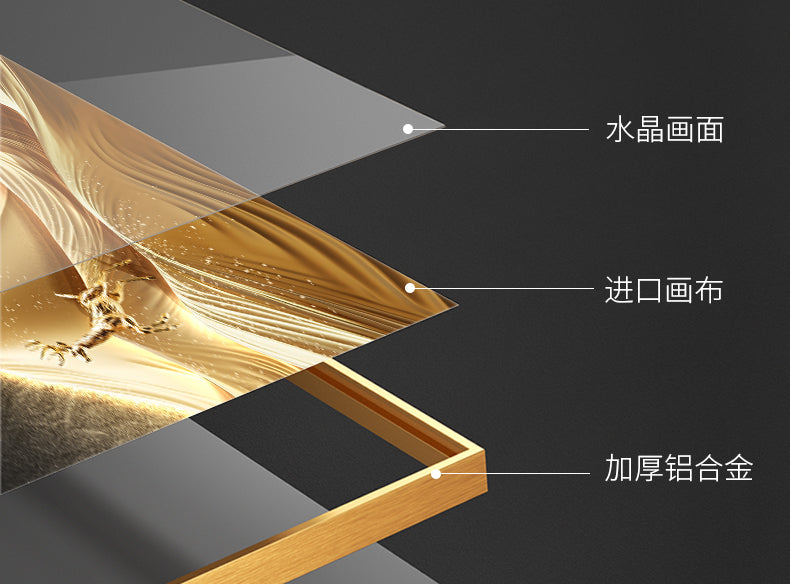 Light luxury and high sense back to Jinshan bedroom bed decoration painting atmospheric high-end landscape scenery room living room hanging picture