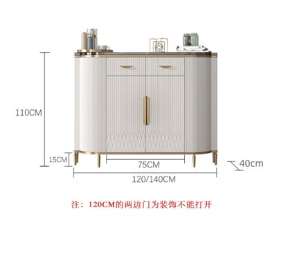 Modern simple marble semicircle entrance cabinet