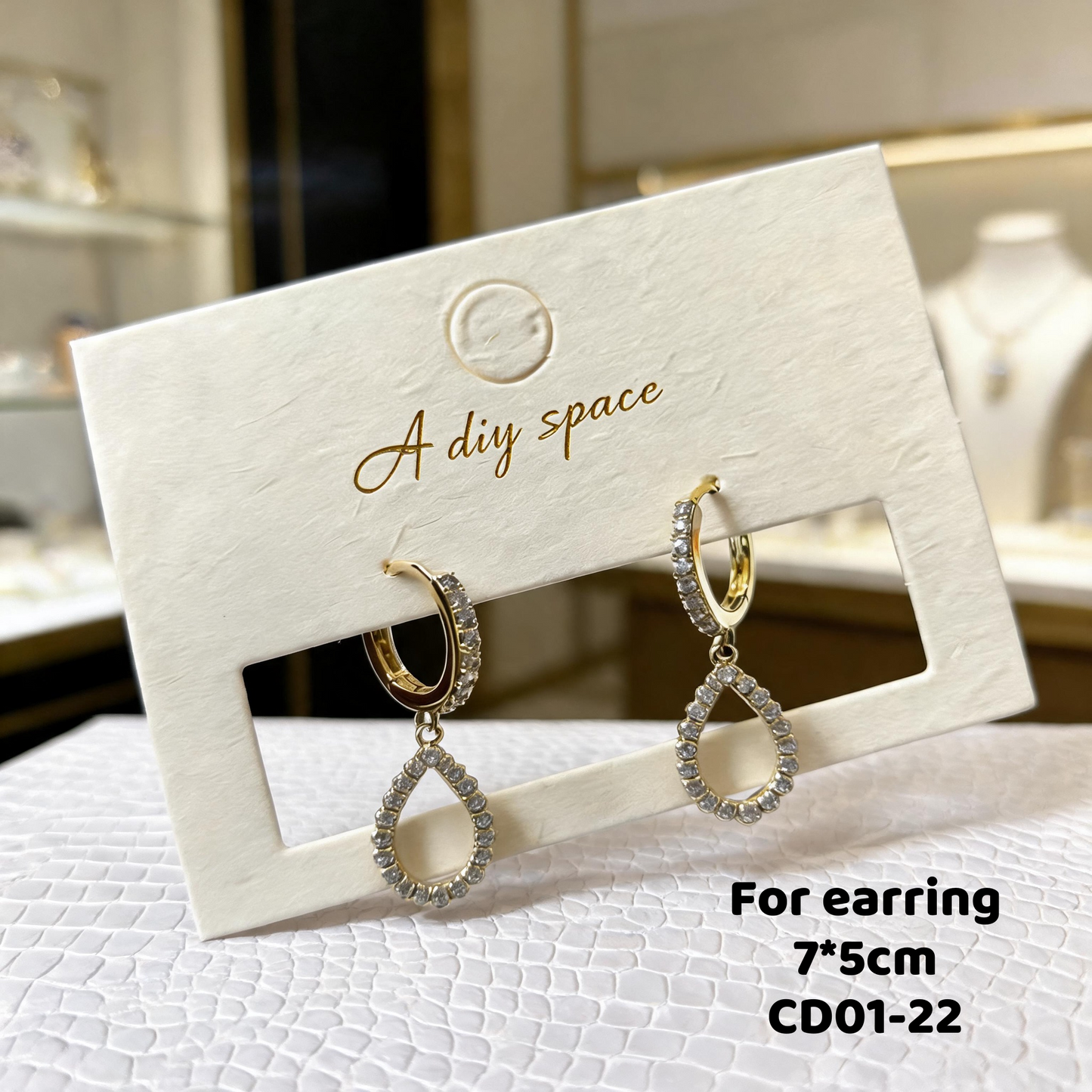 500pcs Eco Matte Jewelry Display Cards, Plant Fiber Paper, Custom Logo Packaging