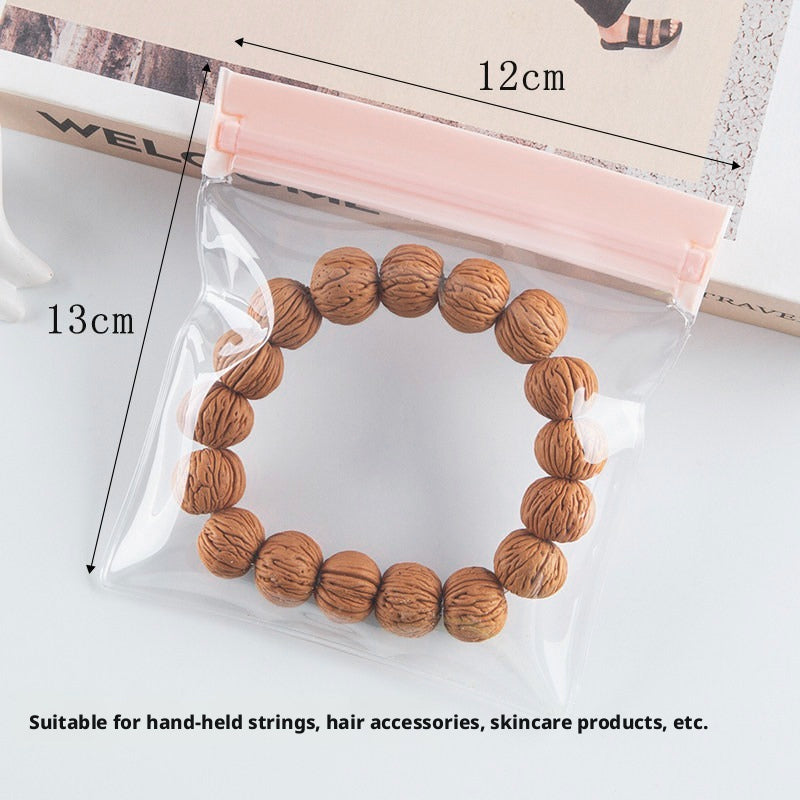 100pcs EVA Jewelry Pouches, Clear Frosted Zip Bags, Anti-Tarnish Storage (7 Sizes)