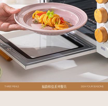 Ceramic dish set Household high appearance level Cream wind housewarming cutlery plate wedding gift