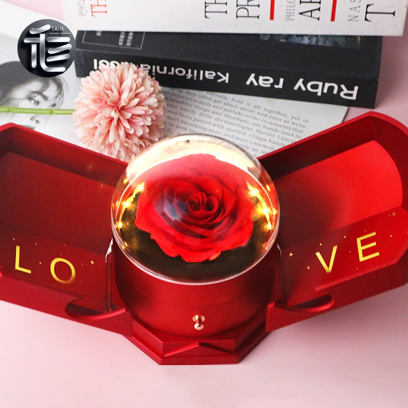 Ring Box for Proposal – Velvet Lined Wedding Ring Holder, Small Luxury Gift Box for Engagement,jewelry box