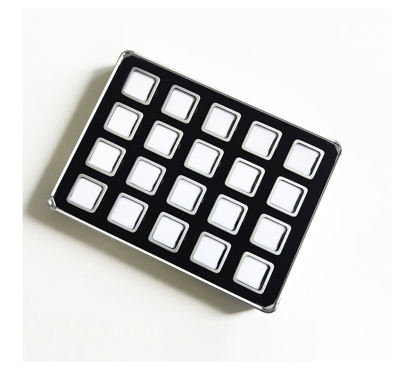 Lightweight Aluminum Tray with Clear Plastic Gemstone Box – Velvet-Flocked Sponge Insert,