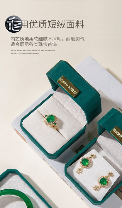 Christmas Jewelry Gift Box – Festive Velvet Ring & Necklace Box, Holiday Present for Her