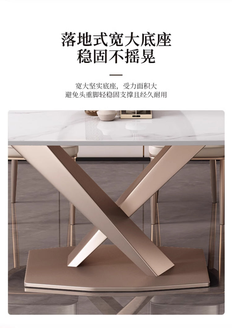 The Italian rock table is modern and simple