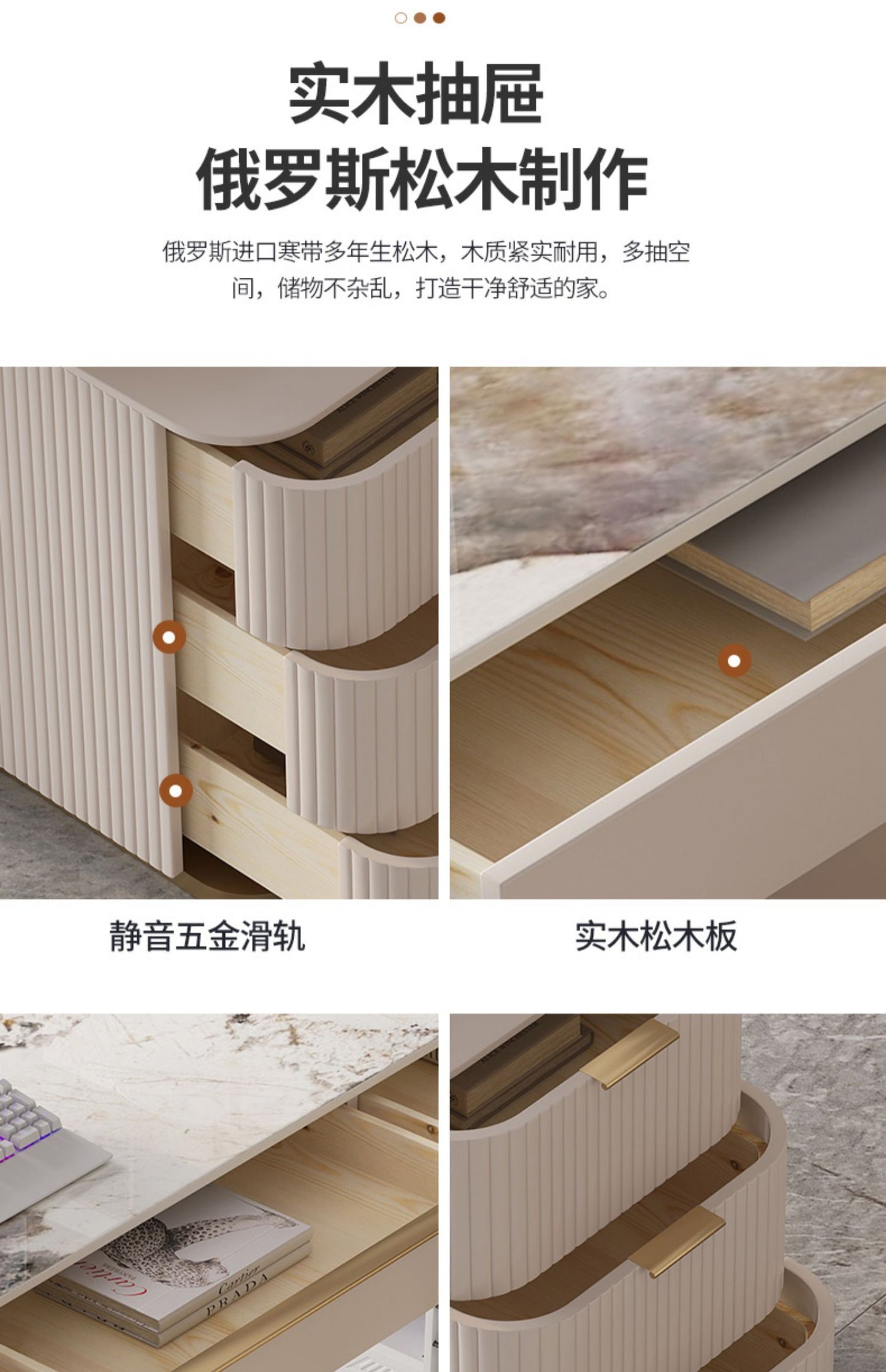 Italian desk Light luxury modern designer home rock board desk High-end study desktop computer desk study desk