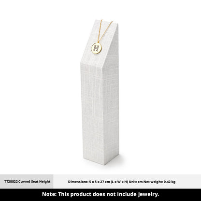 White Linen Jewelry Display Set with Multi-Level Risers for Vendors