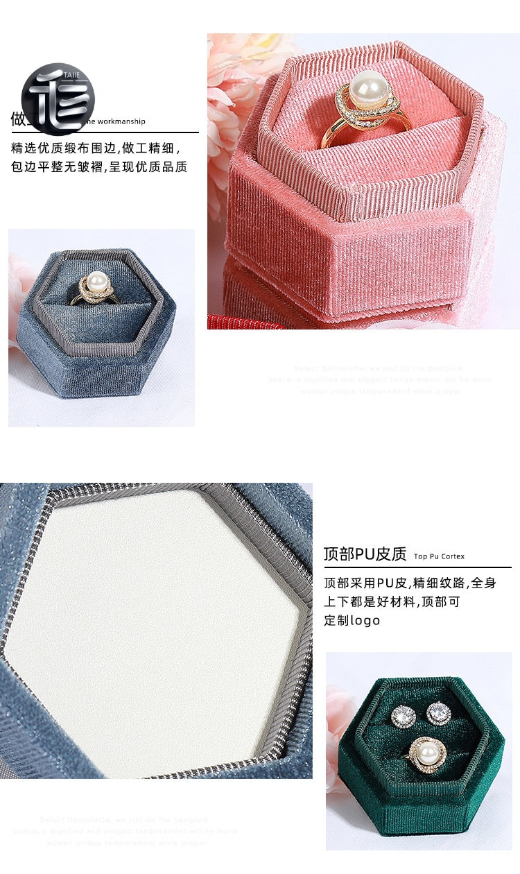 Custom Jewelry Box for Small Business,Velvet Jewelry Box – Premium Ring & Necklace Gift Box for Women, Elegant Wedding Engagement Present