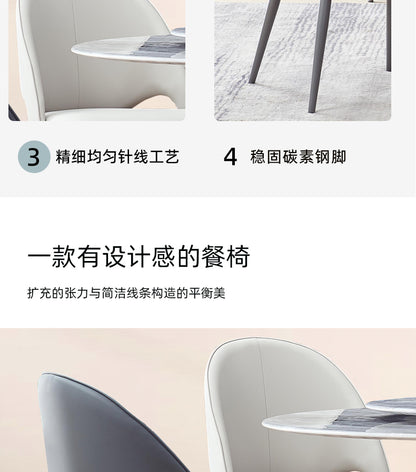 Light luxury dining chair with armrests Italian minimalist tea chair
