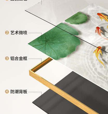 Stone to run modern simple porch decorative painting wabi-Sabi wind green plant corridor corridor hanging painting high sense wall painting