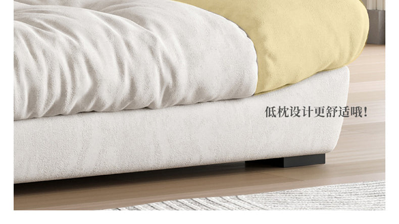 Cloud sofa cream style straight row three small living room modern simple anti-cat claws down fabric sofa