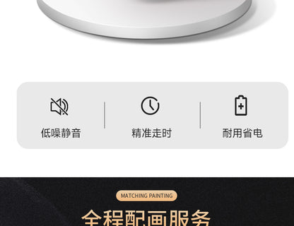 Red Fu clock wall clock living room creative silent clock restaurant decorative painting new Chinese porch atmosphere hanging painting