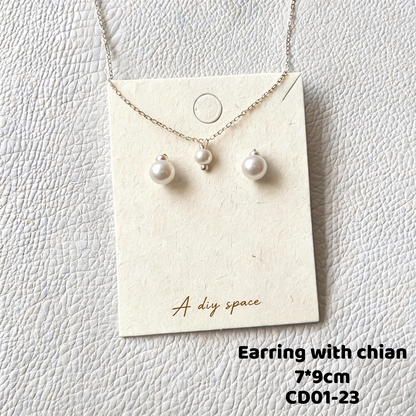 500pcs Eco Matte Jewelry Display Cards, Plant Fiber Paper, Custom Logo Packaging