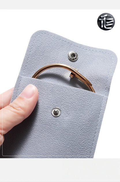 50PCS Luxury Velvet Jewelry Pouch, Snap Button Travel Storage Bag, Gift Packaging