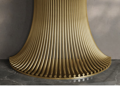 Light luxury entrance porch table against the wall at the end of the corridor decorative cabinet stainless steel end view terrace villa high-end entrance terrace