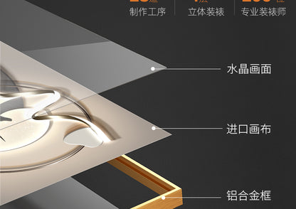 Light luxury stone to run the living room decorative painting elk atmospheric sofa background wall hanging painting advanced sense of triple murals