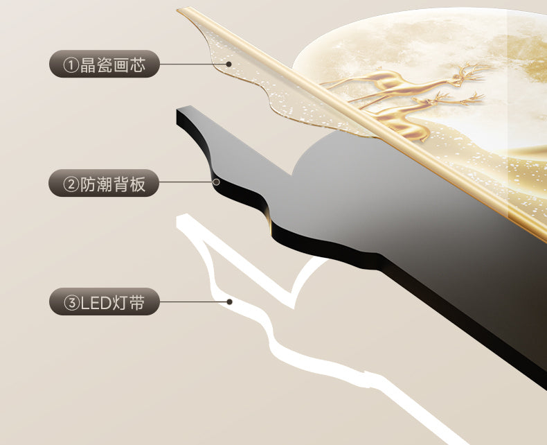 Backed by a mountain sofa background wall hanging painting Cornucopia living room decorative painting landscape painting light luxury high sense of wall painting