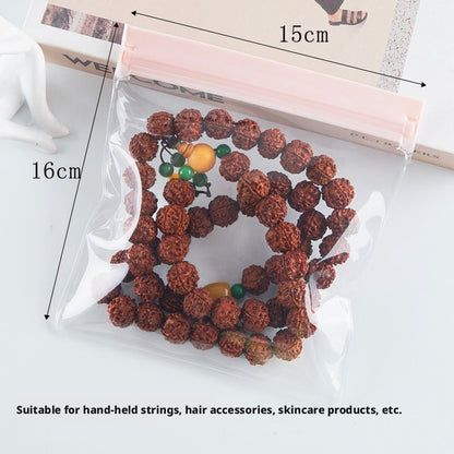 100pcs EVA Jewelry Pouches, Clear Frosted Zip Bags, Anti-Tarnish Storage (7 Sizes)