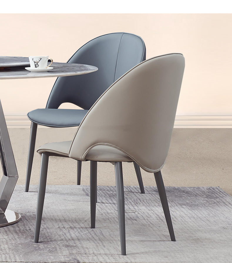 Light luxury dining chair with armrests Italian minimalist tea chair