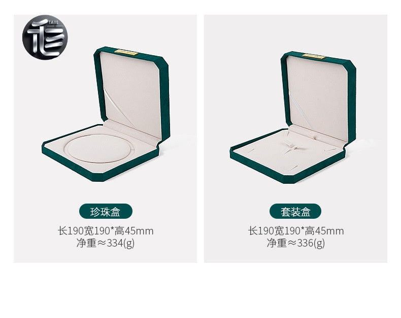 Christmas Jewelry Gift Box – Festive Velvet Ring & Necklace Box, Holiday Present for Her