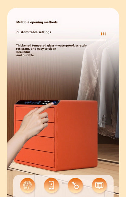 Smart Jewelry Safe Box, App Controlled Electronic Security Case, Multi-Drawer Lockable Storage, Remote Monitor