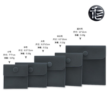 50PCS Luxury Velvet Jewelry Pouch, Snap Button Travel Storage Bag, Gift Packaging