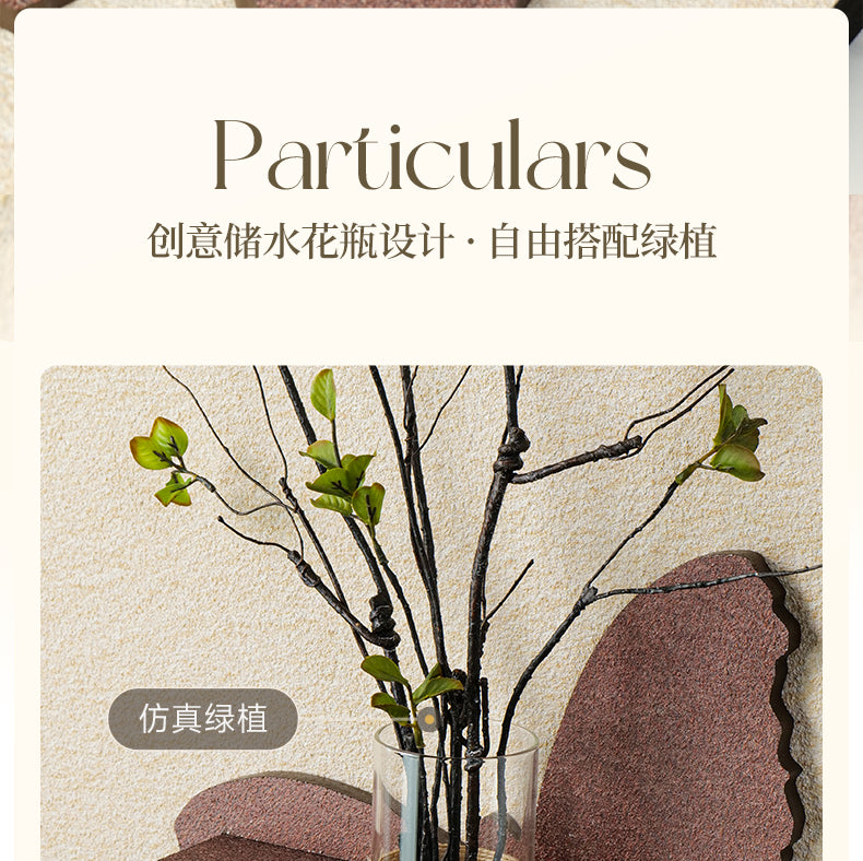Stone to run the restaurant decorative painting black and white high sense TV sofa background wall hanging painting hydroponic green plant wall painting