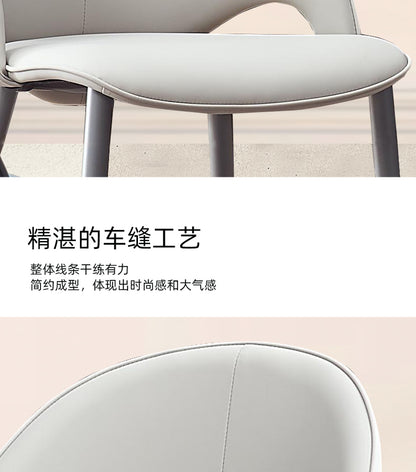 Light luxury dining chair with armrests Italian minimalist tea chair