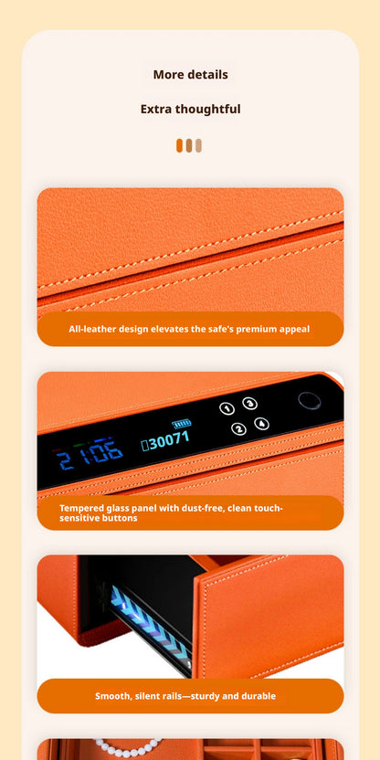 Smart Jewelry Safe Box, App Controlled Electronic Security Case, Multi-Drawer Lockable Storage, Remote Monitor