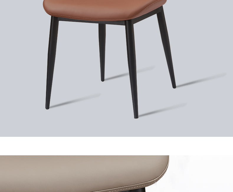 Modern simple home backrest soft bag light luxury network red dining chair