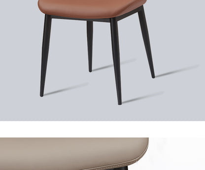 Modern simple home backrest soft bag light luxury network red dining chair
