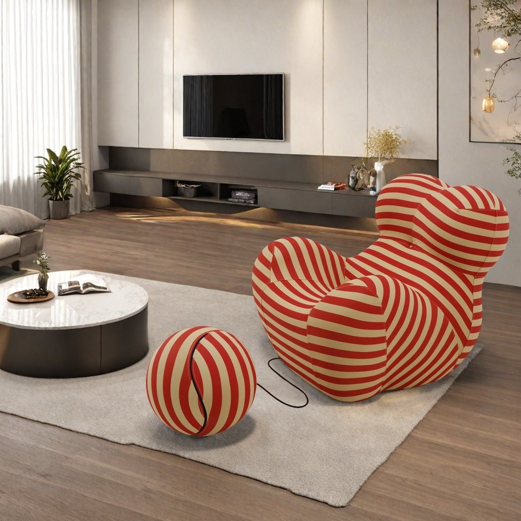 Compress  sofa-YF496-3. RED+YELLOW