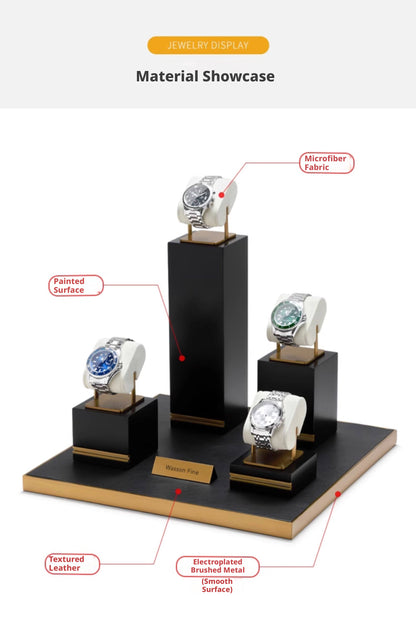 Metal Watch Display Box - 12 Slot Stainless Steel Showcase for Men