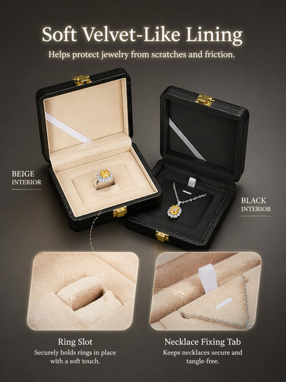 Jewelry Storage Box, Velvet Organizer Display Case for Rings and Necklaces