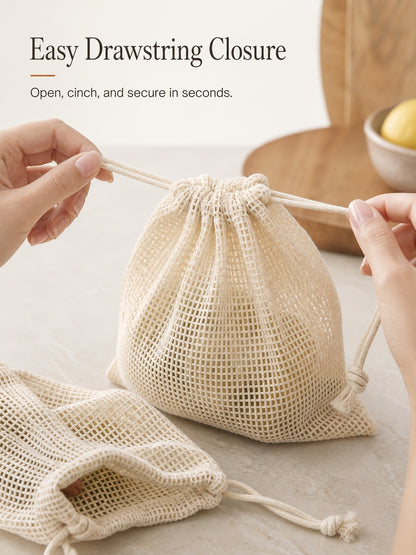 100PCS Cotton Mesh fabric Bags for Jewelry, Personalized Gift Pouch Packaging, Natural Fabric Drawstring Organza