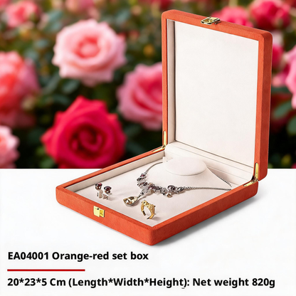 Wooden Double Door Jewelry Box, Large Capacity Storage Organizer for Earrings Bracelets