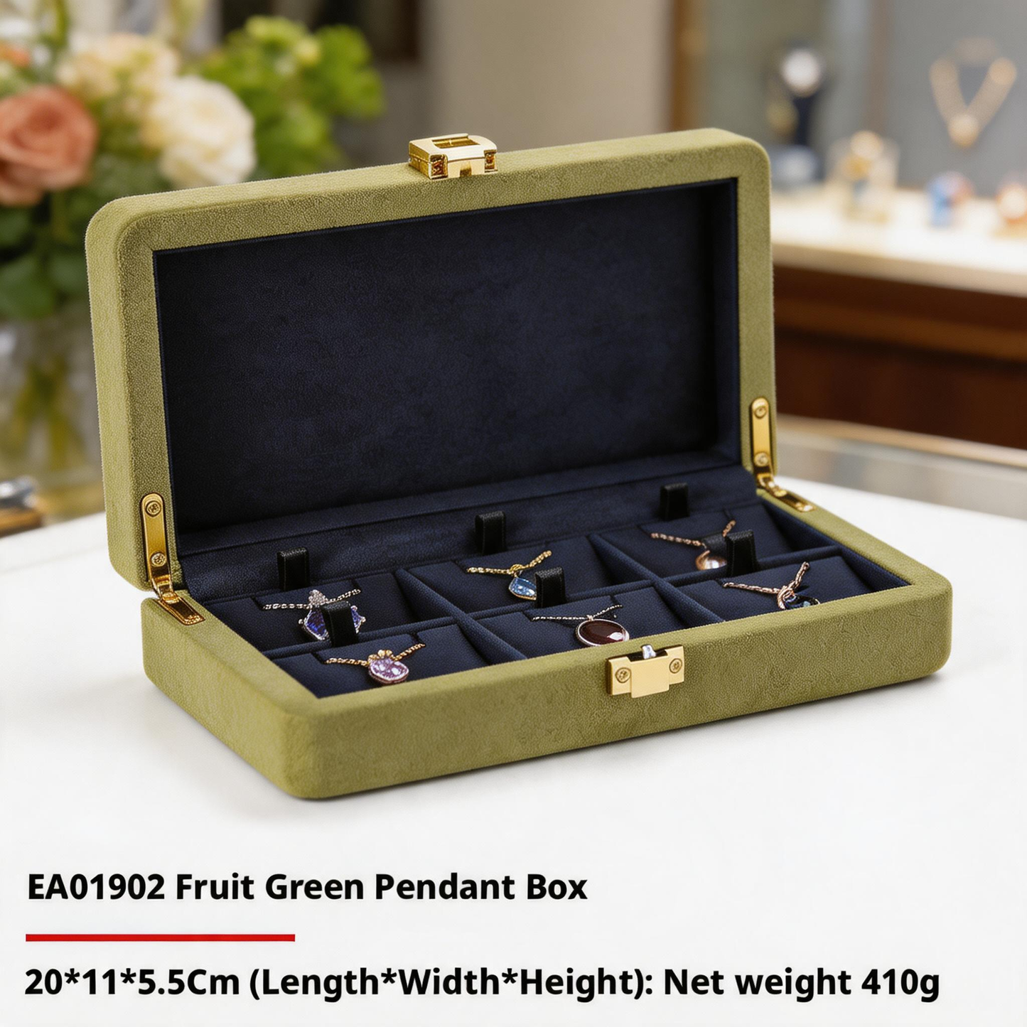 Jewelry Organizer Case, Velvet Gift Box for Rings Necklaces, Present for Her