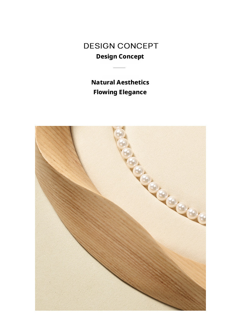 Wooden Jewelry Tray with Suede Lining for Necklace and Ring Display