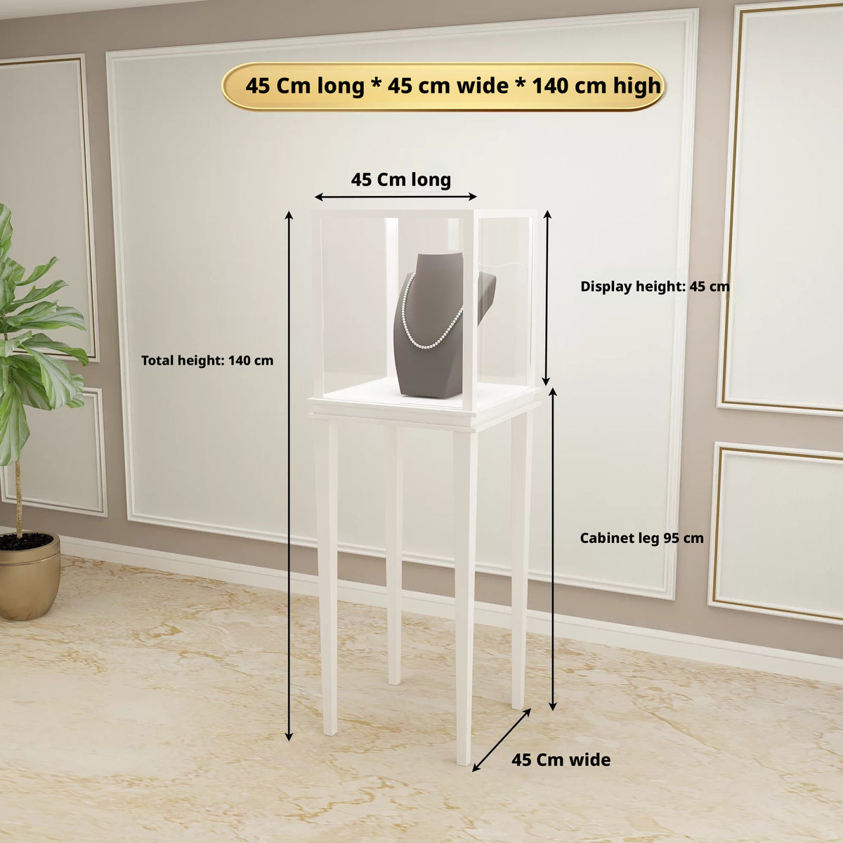Glass Countertop Display Case for Jewelry Store Metal Showcase metal with paint Jewelry cabinet