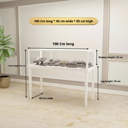 Glass Countertop Display Case for Jewelry Store Metal Showcase metal with paint Jewelry cabinet