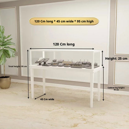 Glass Countertop Display Case for Jewelry Store Metal Showcase metal with paint Jewelry cabinet